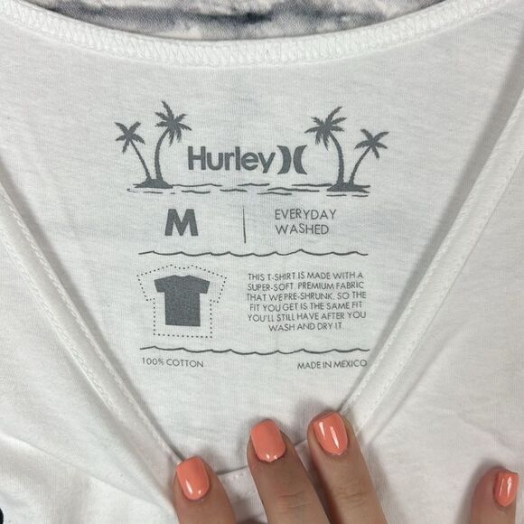 Hurley Men's White Everyday Washed Shaka Stripes Tank Size Medium - Picture 5 of 6
